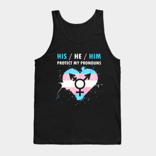 Protect My Pronouns HIS/He/Him For LGBT Tank Top